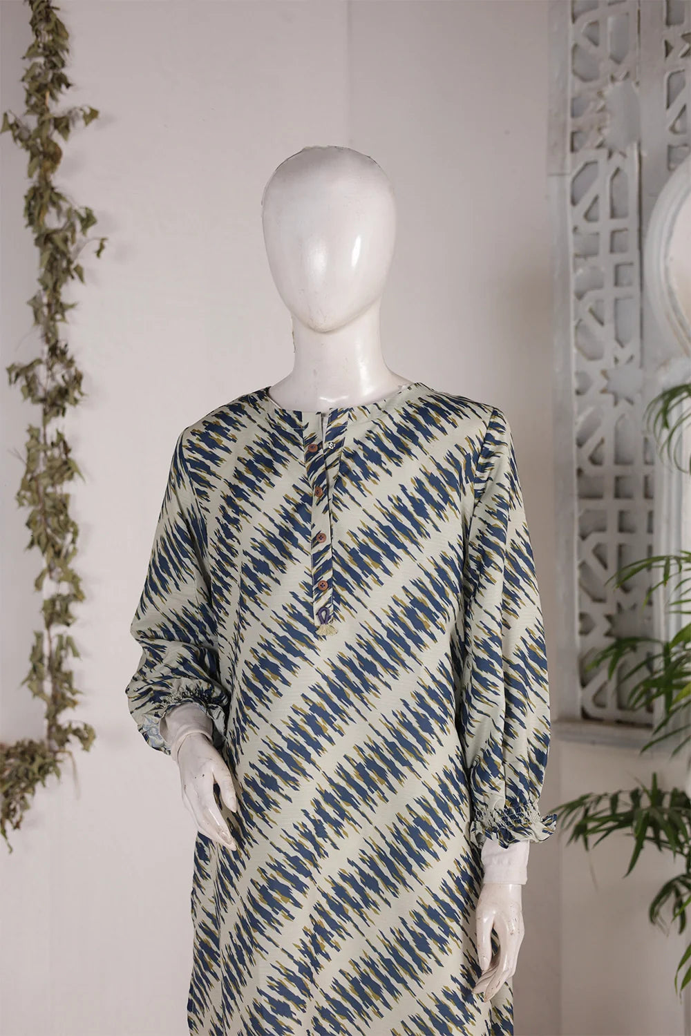 PRINTED SLUB SHIRT