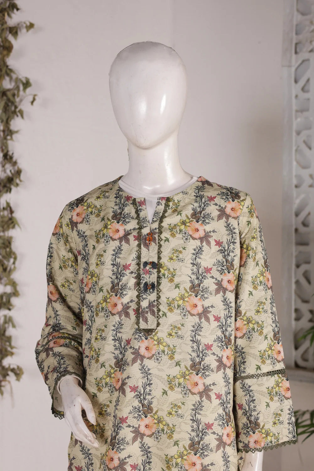 PRINTED SLUB SHIRT
