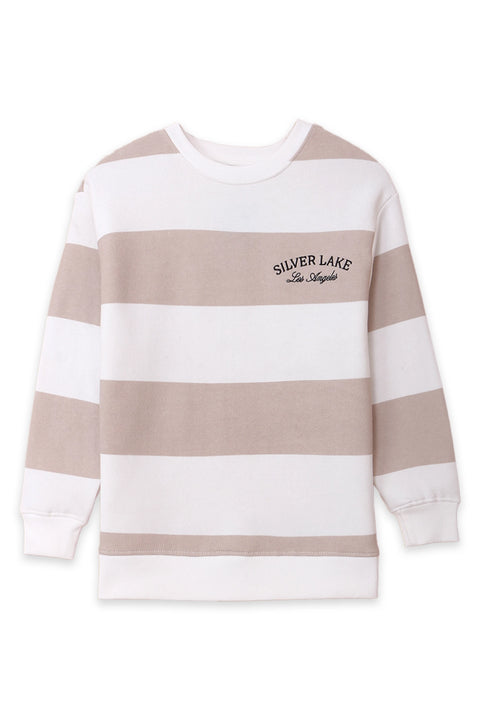 Women Lining Sweatshirt (Brand: Sinsay) - White And Beige