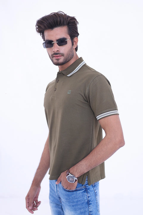Jacquard Collar Polo