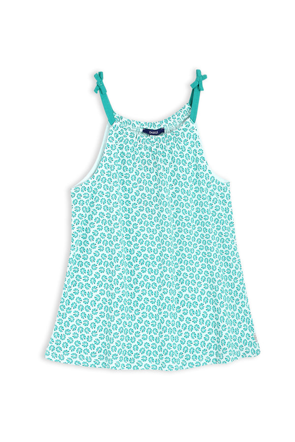 Girls Branded Graphic Tunic - Green