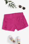 Girls Frill Jersey Short - Pink