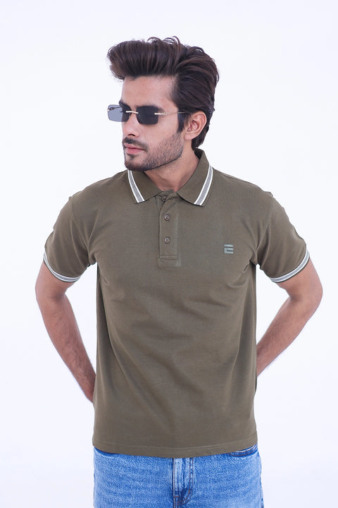 Jacquard Collar Polo