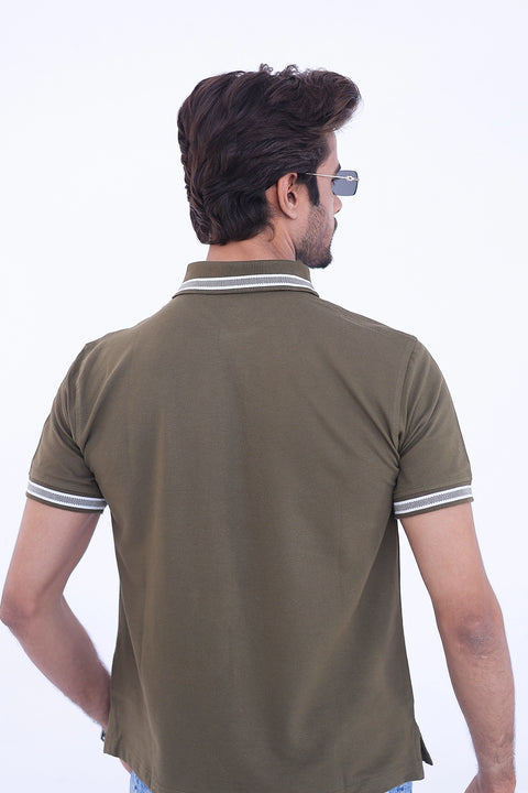 Jacquard Collar Polo