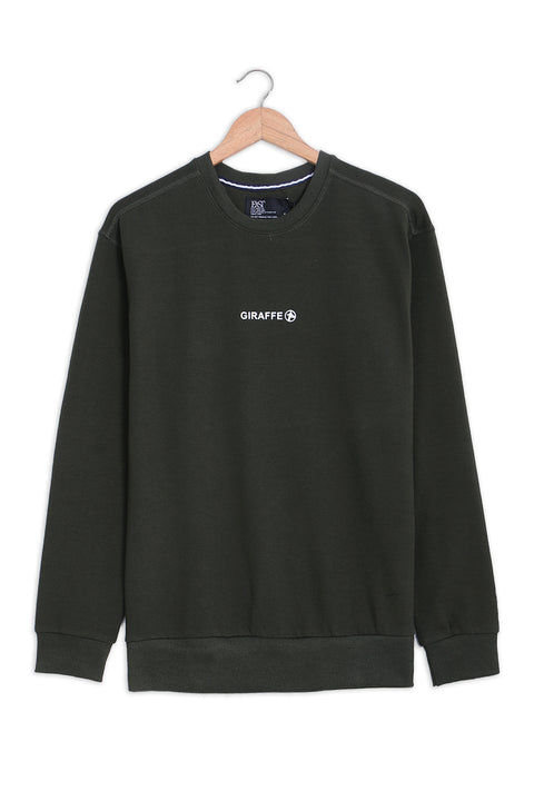 Men 5 Thread Sweatshirt MS07 - Army Green