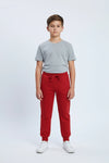 Boys Pique Trouser - Red