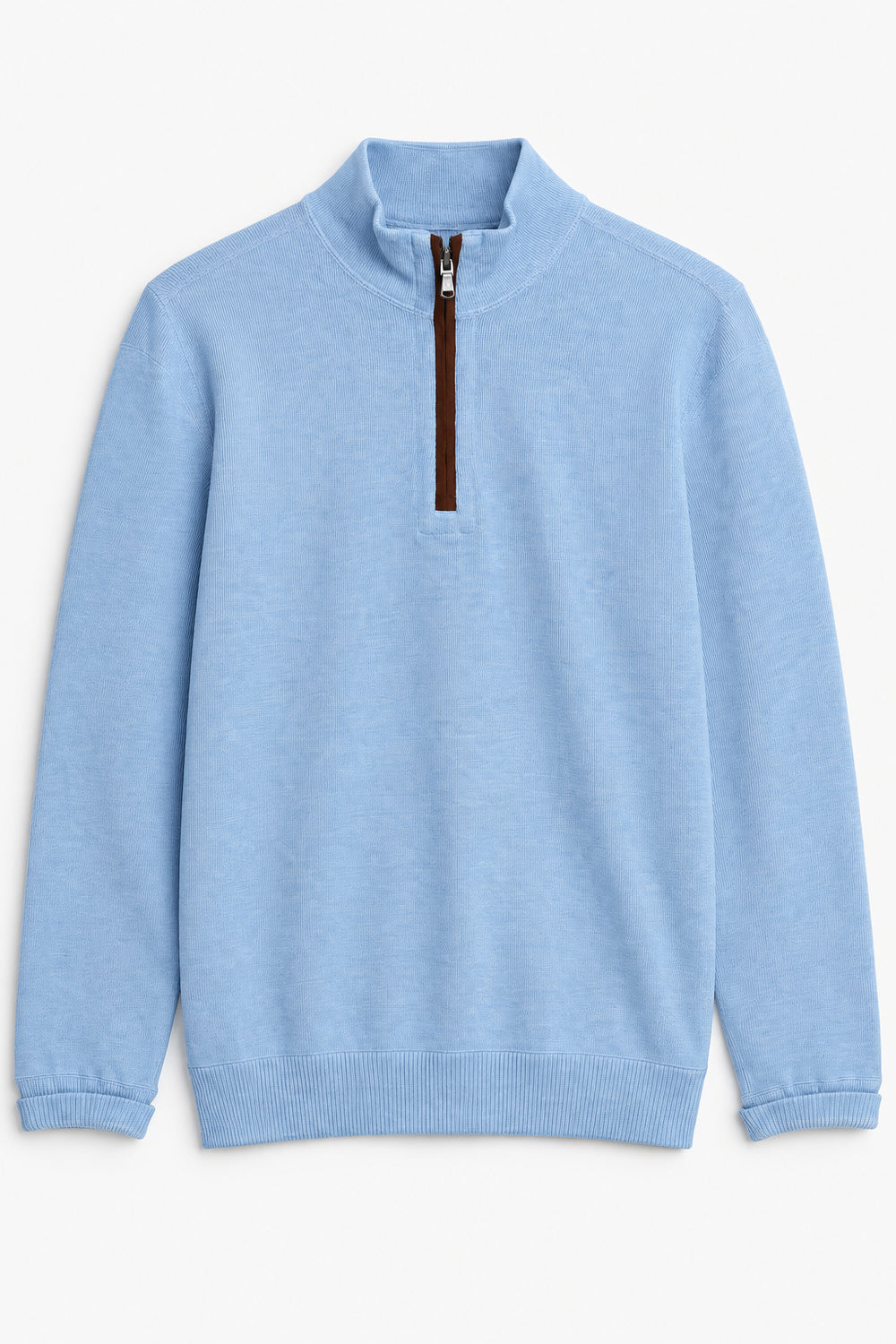 Men Branded Mockneck - LT/Blue