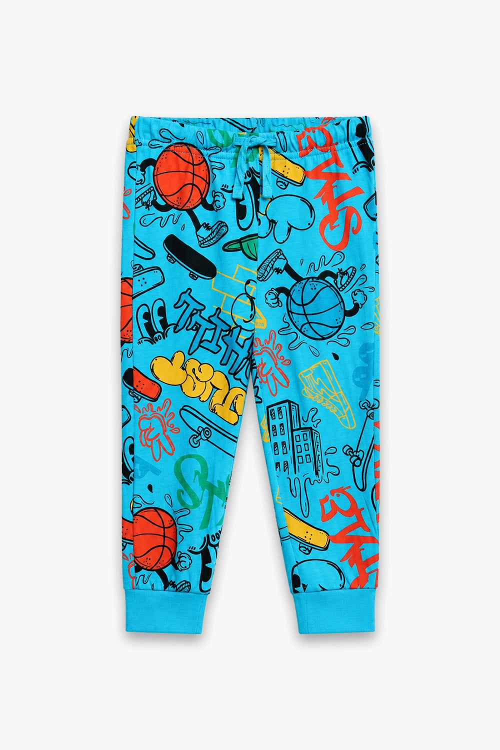 Boys Branded Graphic Trouser  - Blue