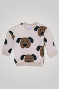 Boys Branded Graphic Fleece Sweatshirt - Cream