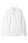 Men Branded terry Mockneck - White