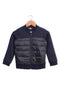 Boys Branded Fleece Front Bomber Zipper- Navy
