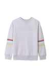 Women Branded Rainbow Stripes Sweatshirt - Heather Grey