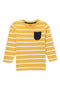 Boy Branded Stripes Tee F/S - Yellow