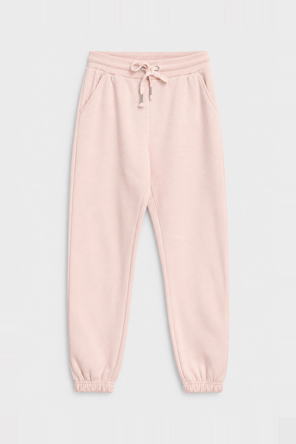 Women Branded Fleece Trouser - Peach