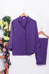 Women EXST Silk Night Suit - Purple