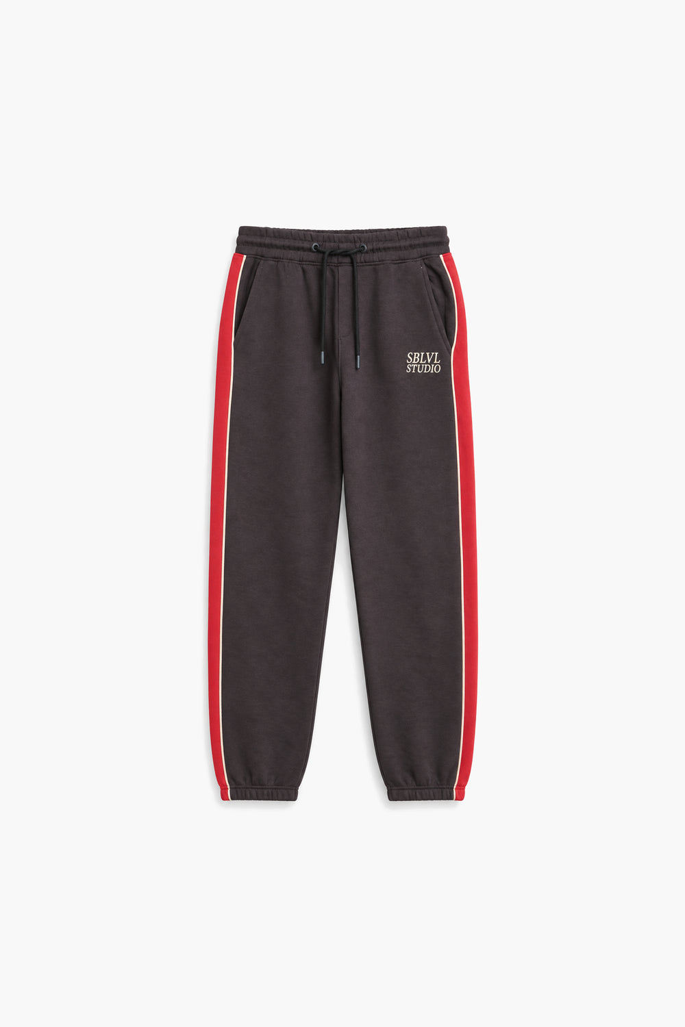 Men Branded Fleece Trouser - Charcoal