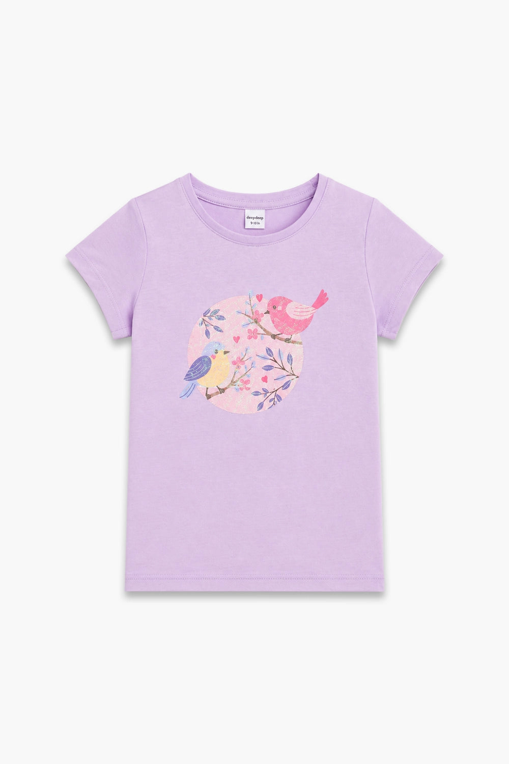 Girls Branded Graphic T-Shirt - Purple