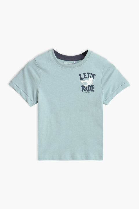 Boys Branded Graphic T-Shirt - Sea Green