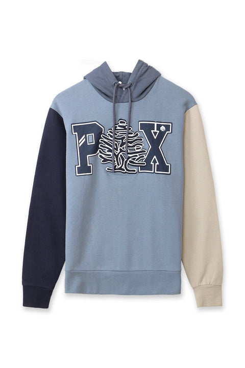 Men Branded Graphic Hoodie Sweatshirt - Dusty Blue