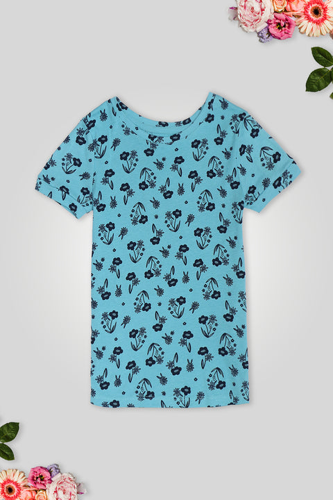 Girls Branded Graphic T-Shirt - Blue