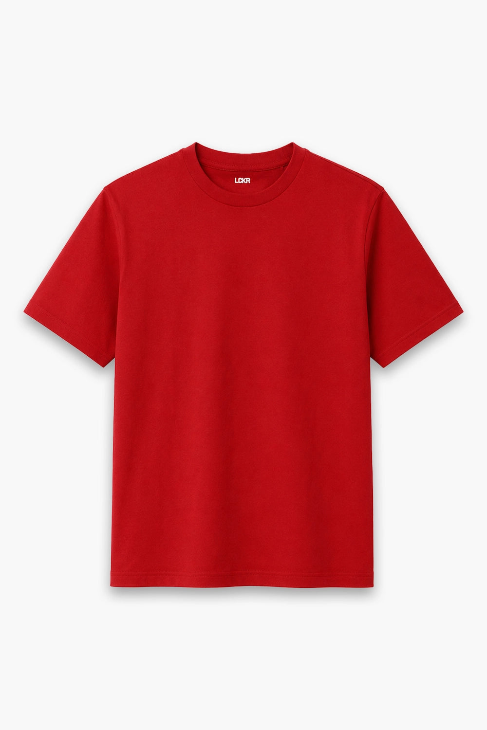 Men Branded Basic T-Shirt - D/Red
