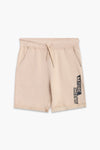 Boy Identic Graphic Short - Cream