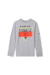 Boy Branded Graphic Tee F/S - Heather Grey