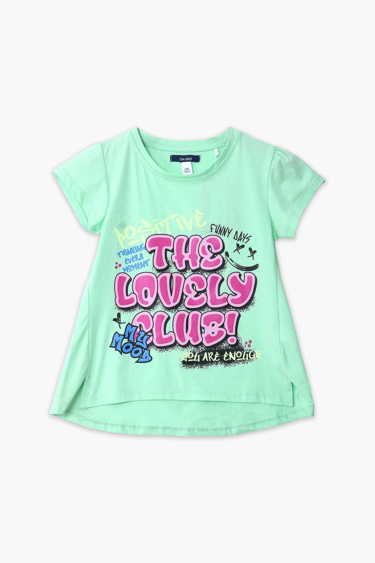 Girls Branded Graphic T-Shirt - Green