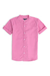 Boys Band Collar Shirt IMBCS#08 - Pink