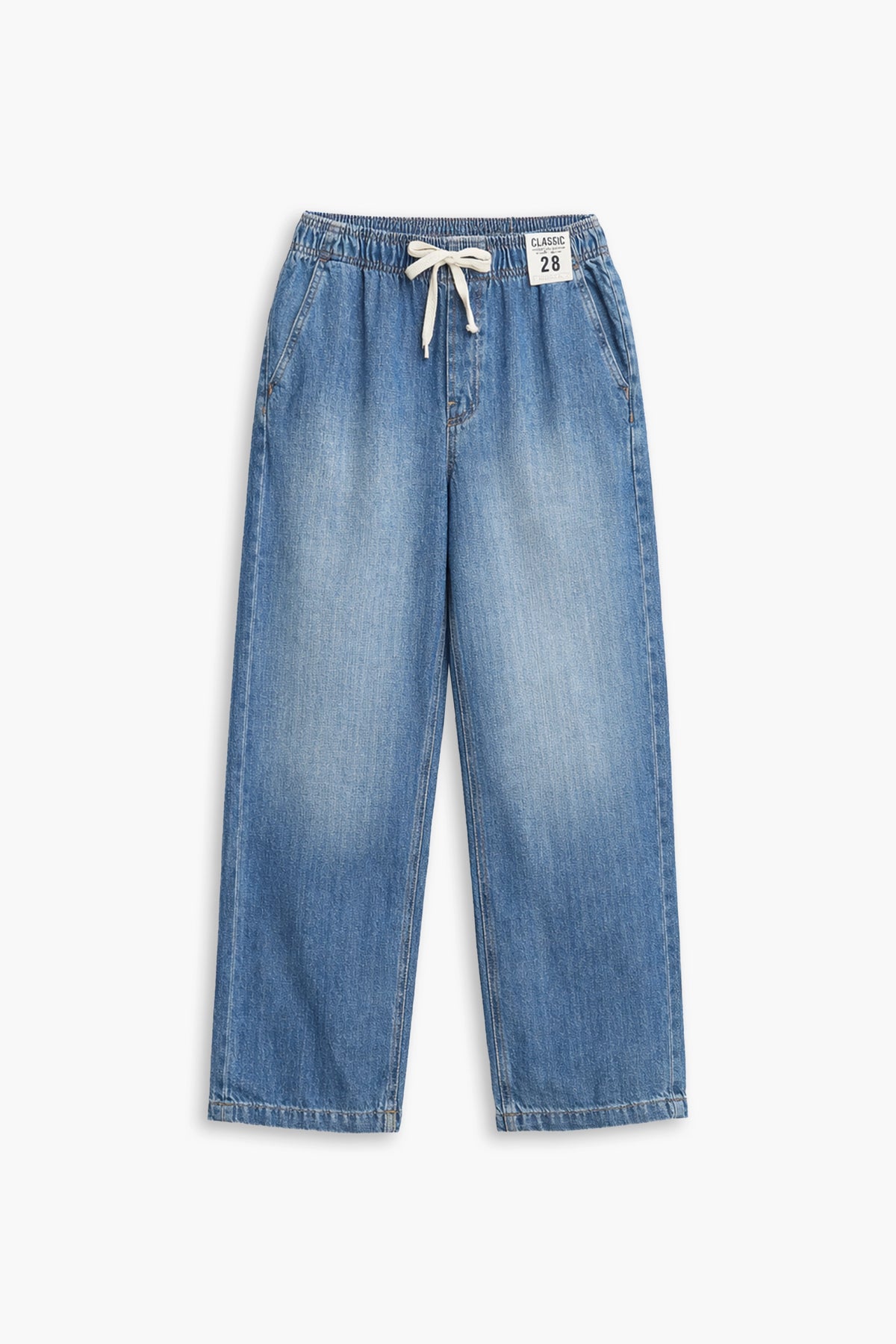 Women's Branded Wide Leg Jeans - M/Blue