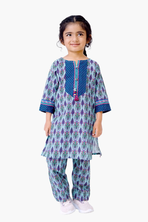 2 PIECE PRINTED KHADDAR SUIT