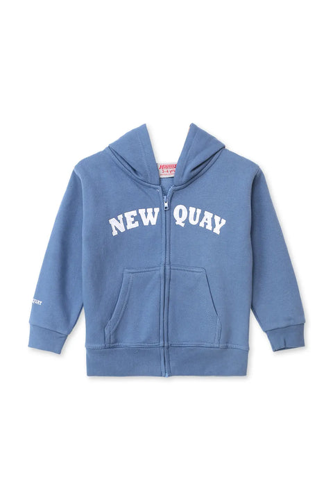 Boys Branded Graphic Zipper Hoodie - Blue