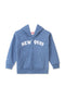 Boys Branded Graphic Zipper Hoodie - Blue