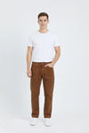 Men Branded Chino - Brown