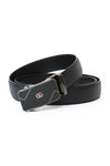 Men Leather Belt Automatic Buckle - Black