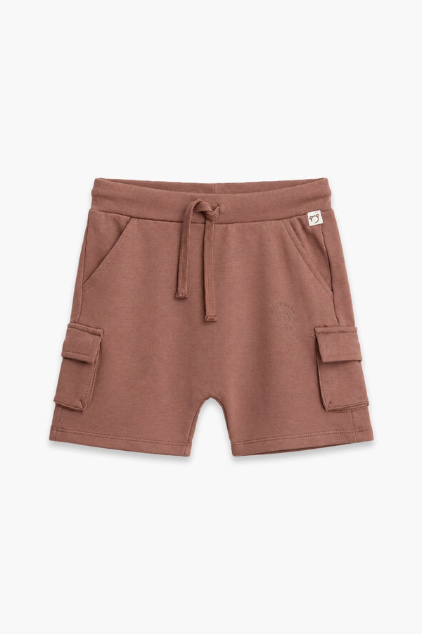 Boy Branded Cargo Short - Brown