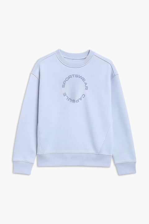 Girls Branded Graphic Sweatshirt - L/Purple