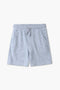 Boy Branded Terry Short - Heather Grey