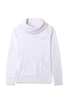 Women Branded Hi-Neck- Heather White