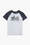 Boys Branded Graphic T-Shirt - Grey and White