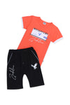 Boys Graphic 2-Piece Suit R-162 - Orange