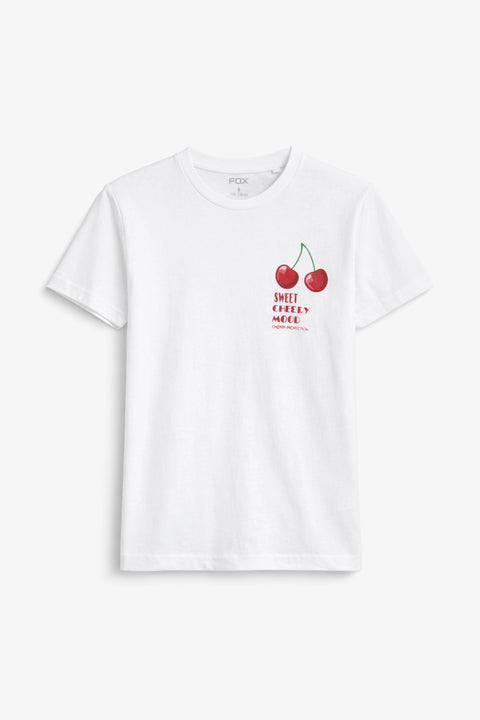 Boys Branded Graphic T-Shirt - White