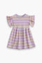 Girls Branded Graphic Frock - Multi