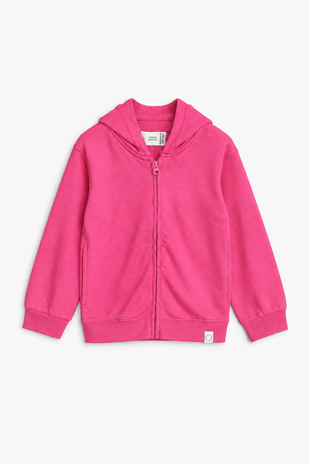 Girls Branded Hoodie Zipper - Hot Pink