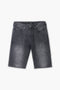 Men Branded Denim Short - Black