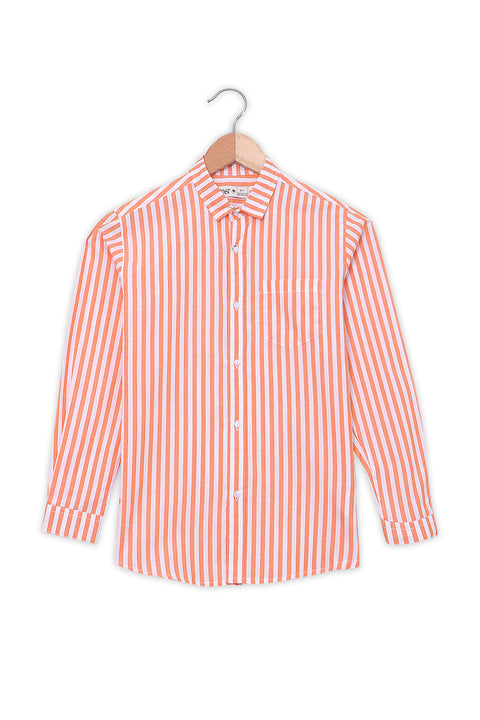 Boys Casual Lining Shirt BS23#38 - Orange