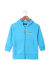 Girls Graphic Hoodie Zipper GHZ-24-02 - Blue Atoll