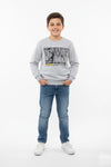 Boys Branded Graphic Sweatshirt - Heather Grey
