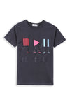 Boys Graphic T-Shirt BT24#43 - Charcoal