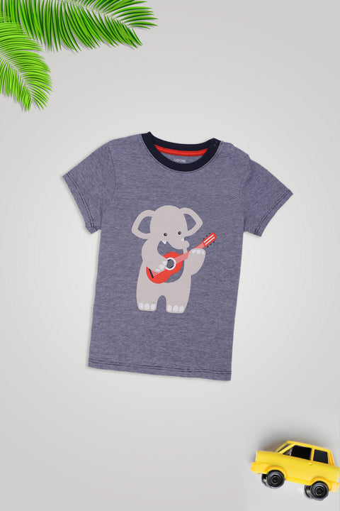 Boys Branded Graphic T-Shirt - Dusty Blue